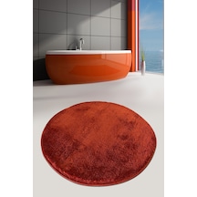 Pasific Orange Çap 90x90 cm  Banyo Halısı Paspas Yıkanabilir