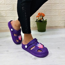 Da-ye 1001 P Mor Önü Kapalı Yumuşacık Kaydırmaz Sandalet & Terlik Mor