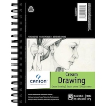 Canson Artist Serisi Krem Çizim Pedi 14 Cm X 21 Cm, Yan Telli, 60 Yaprak 400059707
