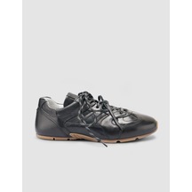 Cabani %100 Hakiki Deri Siyah Kadın Sneaker Siyah