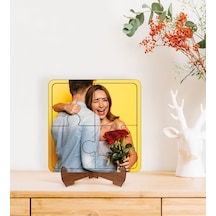 Kişiye Özel Fotoğraflı Ahşap Standlı Puzzle Çerçeve-1