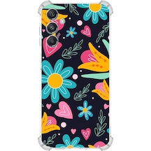 Samsung Galaxy M34 İle Uyumlu Retro Color 1 Baskılı Şeffaf Köşe Korumalı Antişok Kılıf