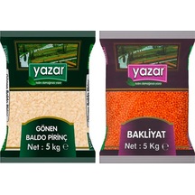 Yazar Gönen Baldo Pirinç 5 KG + Yazar Kırmızı Mercimek 5 KG
