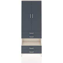 Arges Dolap 5 Raflı 4 Çekmeceli 2 Kapaklı 88x30x243 Aytaşı-antrasit Aytası