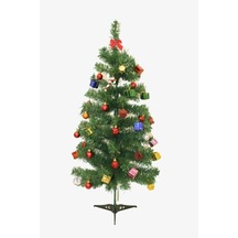 Yılbaşı Çam Ağacı (90cm) 40 Adet Süs+ışık+kar Spreyi+tepelik
