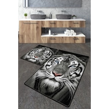 Hunter Banyo Halısı Djt 2 Li Set, Banyo Halısı , Banyo paspası yıkanabilir Çok Renkli