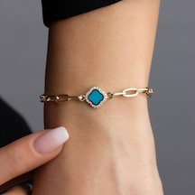 Altın Firuze Lotus Çiçeği FRZLTSBLK Sarı Altın