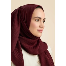 Imannoor İmannoor İman Kare Bordo Naia Pamuk Şal 241-3007-023 Bordo