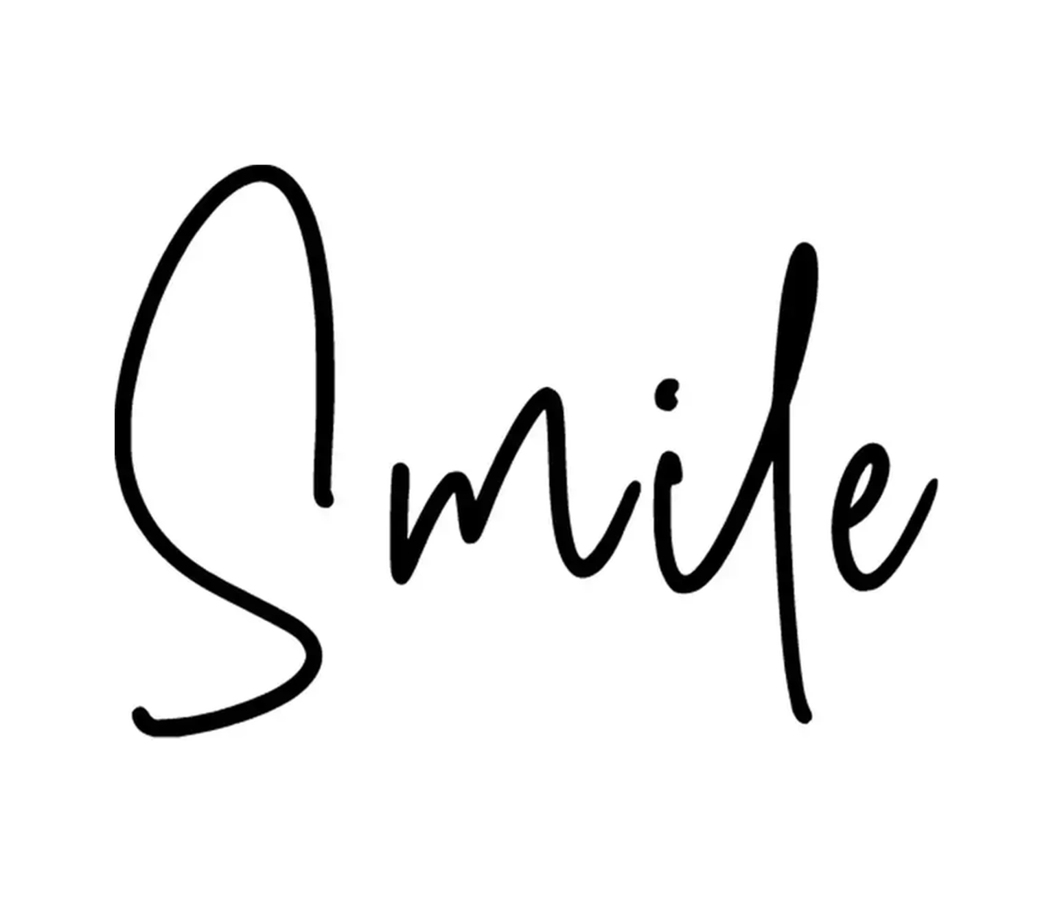Smile Yazısı Sticker 20 X 14 Cm