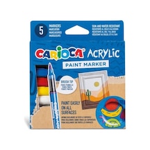 5'li Fırça Uçlu Su Bazlı Renkli Akrilik Paint Marker Seti