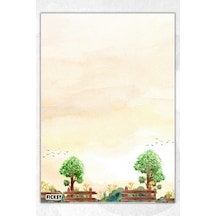 A5 Çiçek Bloknot Çizgisiz Defter - 50 Yaprak - Memopad - Notepad - Not Defteri - Not Kağıdı - 1789 Çok Renkli