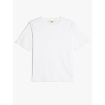 Koton Regular Fit Kısa Kollu Bisiklet Yaka Pamuklu Basic Tişört Beyaz 5sak50043ek Beyaz