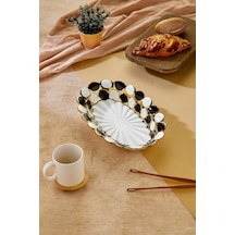 Cooker 36 Cm Porselen Oval Sunumluk Dekoratif Kase Ckr3839
