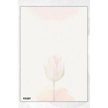A5 Çiçek Bloknot Çizgisiz Defter - 50 Yaprak - Memopad - Notepad - Not Defteri - Not Kağıdı - 3085 Çok Renkli