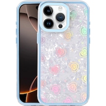 Apple  Uyumlu  iPhone 15 Pro Max Lumi Desenli Kapak Mavi