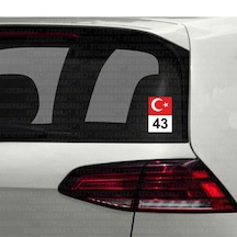 Kütahya 43 Il Plaka Sticker Ayyıldız Türkiye Etiket Stickerı 477679222