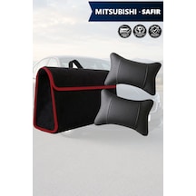 Mitsubishi Safir Uyumlu Koltuk Yastığı Siyah Renk Bagaj Çantası Lüks Model