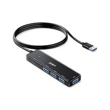 4 Port Usb 3.0 Hub Çoklayıcı, Type-c Güç Girişli 5gbps Veri Aktarım Destekli Usb Çoğaltıcı, Notebook Pc Klavye Mouse Usb Bellek Harici Disk Uyumlu Z418c