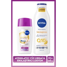 Spf50+ Güneş Koruyucu Luminous630 Skin Glow Yüz Kremi 40ml Ve Q10 Sıkılaştırıcı Vücut Losyonu 250ml