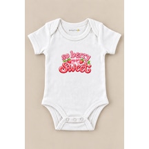 Babylimon So Berry Sweet Beyaz Kısa Kollu Çıtçıtlı Bebek Zıbını Beyaz - 930083970 Beyaz