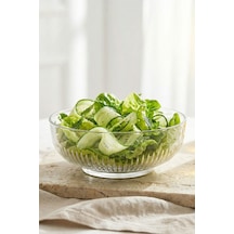 Lav Tokyo Cam Salata Kasesi Tekli Büyük Boy 1500 ml Yuvarlak (Sunum Kasesi , Hazırlık Kasesi)