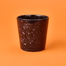 Seramik Saksı - Siyah - 13x13x13 Cm