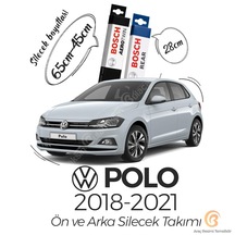 Bosch Aerotwin Volkswagen Polo 2018 - 2019 Ön - Arka Silecek  Seti