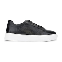Tamer Tanca Erkek Hakiki Deri Siyah Sneakers & Spor Ayakkabı 1093 054 Erk Ayk Y25 Sıyah Alk Siyah