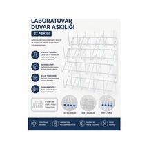 Laboratuvar Duvar Askılığı 27 Askılı