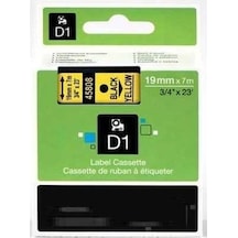 Dymo-45808 Sarı Üzerine Siyah Uyumlu Etiket