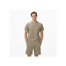 Nautica Erkek Bej Regular Fit T-shirt Düz V55318t Bej