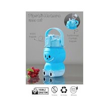 Labubu Suluk - 1000 Ml Taşınabilir Kulplu, Pipetli, Bpa Sız, Kilitli Ve Sızdırmaz Kapak - Mavi MAvi