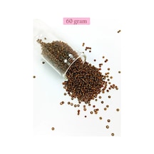 Tedar Dökme Cam Kum Boncuk 11/0 2 Mm - 60 Gram - Çok Koyu Turuncu - Bnc064 Najmaddin (No:1) 8.5Cm X 10.5 Cm