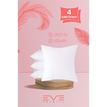 Eve Tekstil 4 Adet Silikon Elyaf Dolgulu Kare Kırlent Iç Yastığı 350 G