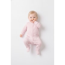 Tiffany Baby & Kids Stripe Tasarımlı Patikli Tulum Pembe