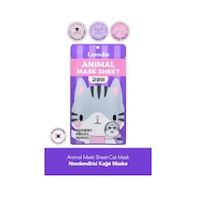 Lamelin Kedi Desenli Eğlenceli, Nemlendirici Kağıt Maske Lamelin Animal Mask Cat