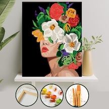 Sayılarla Boyama Tuval Seti 40X50 Cm - Çiçek Deryası