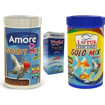 Amore ve Lotus Goldy Mix 1000ml Japon Balık Yemi, Vitamin