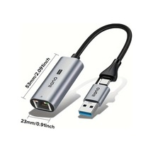Xuweiwei Llano Lcn2500g Usb 3.1 Rj45 Gigabit Ethernet Adaptör Oyun Ve Canlı Yayın İçin Uyumlu