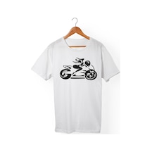 Kadın Baskılı Beyaz T-shirt Beyaz