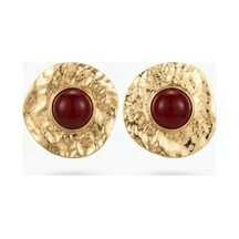Çelik Vintage Kadın Küpe Kararmaz Hediye Kutulu Kadın Küpe Bordo - 930016190 Bordo
