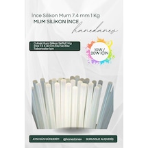 Çubuk Mum Silikon Şeffaf 1 Kg Ince 7,2 X 30 Cm 10w Ve 20w Tabancalar İçin
