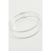 Burgulu Zikzak Metal Halka Küpe 8-9-10 Cm çok renkli