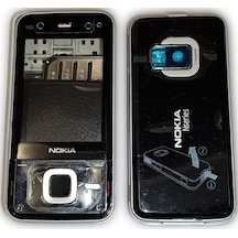 Nokia N81 Kasa Kapak Tuş Takımı N81 Uyumlu Siyah Renk Orta Kasa Ö