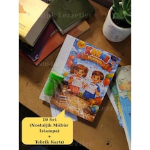 Karne Hediyesi 10 Set Nostaljik Mühür Istampa Ve Tebrik Kartı