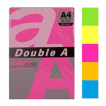 Double A A4 Fosforlu 5 Renk Fotokopi Kağıdı 100 Lü