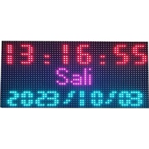 Renkli Dijital Led Saat Ve Tarih Kasa Ölçüsü: 16x32 Cm