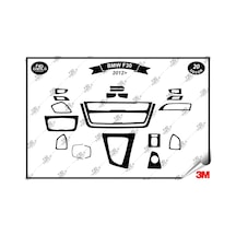 Bmw F30 2012 Torpido Konsol Trim Göğüs Maun Kaplama Set 20 Parça Siyah
