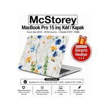 Macbook Pro 15 Çiçek Desenli Kılıf A1707 A1990 Uyumlu Baskılı Sert Kılıf İnce Hafif Koruyucu Kapak Sarı Belirtilmemiş
