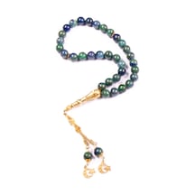 Küre Kesim 8x8 Mm Özel Seri Lapis Taşı Gümüş Püsküllü Tesbih Lacivert